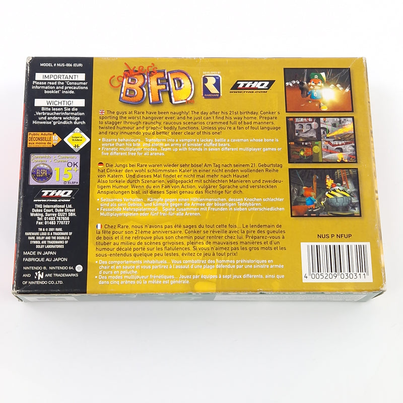 Nintendo 64 Spiel : Conkers BAD FUR DAY - N64 Modul Anleitung OVP / PAL EUR