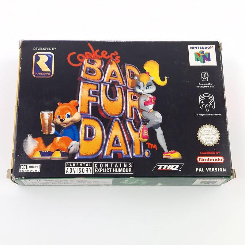 Nintendo 64 Spiel : Conkers BAD FUR DAY - N64 Modul Anleitung OVP / PAL EUR