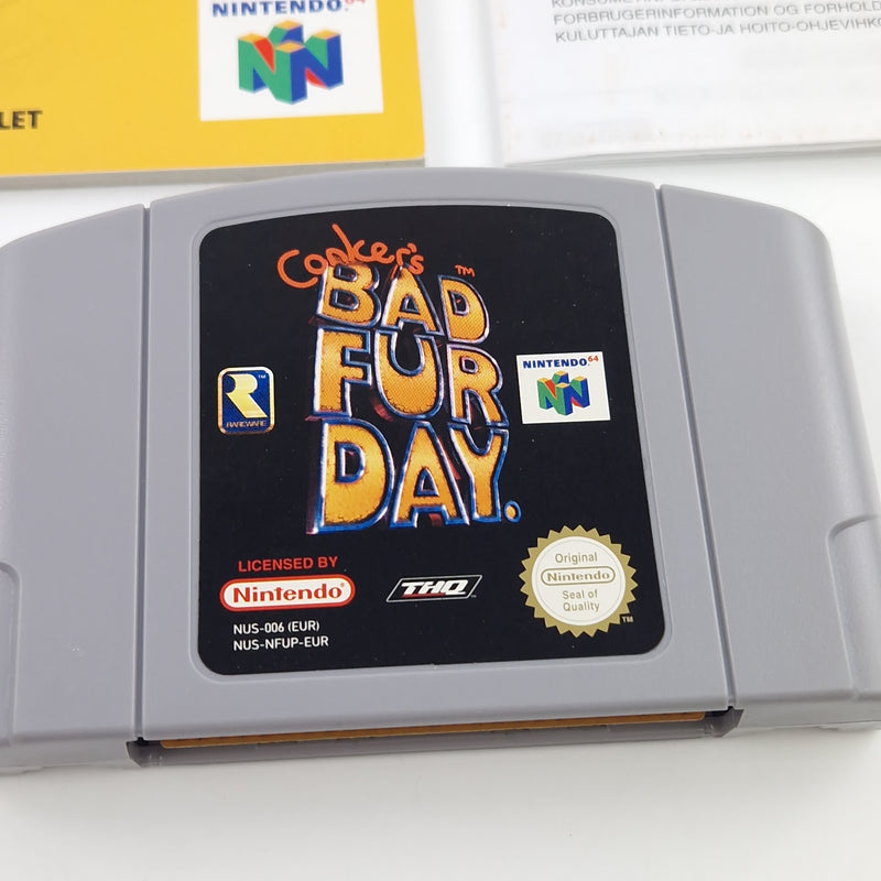 Nintendo 64 Spiel : Conkers BAD FUR DAY - N64 Modul Anleitung OVP / PAL EUR