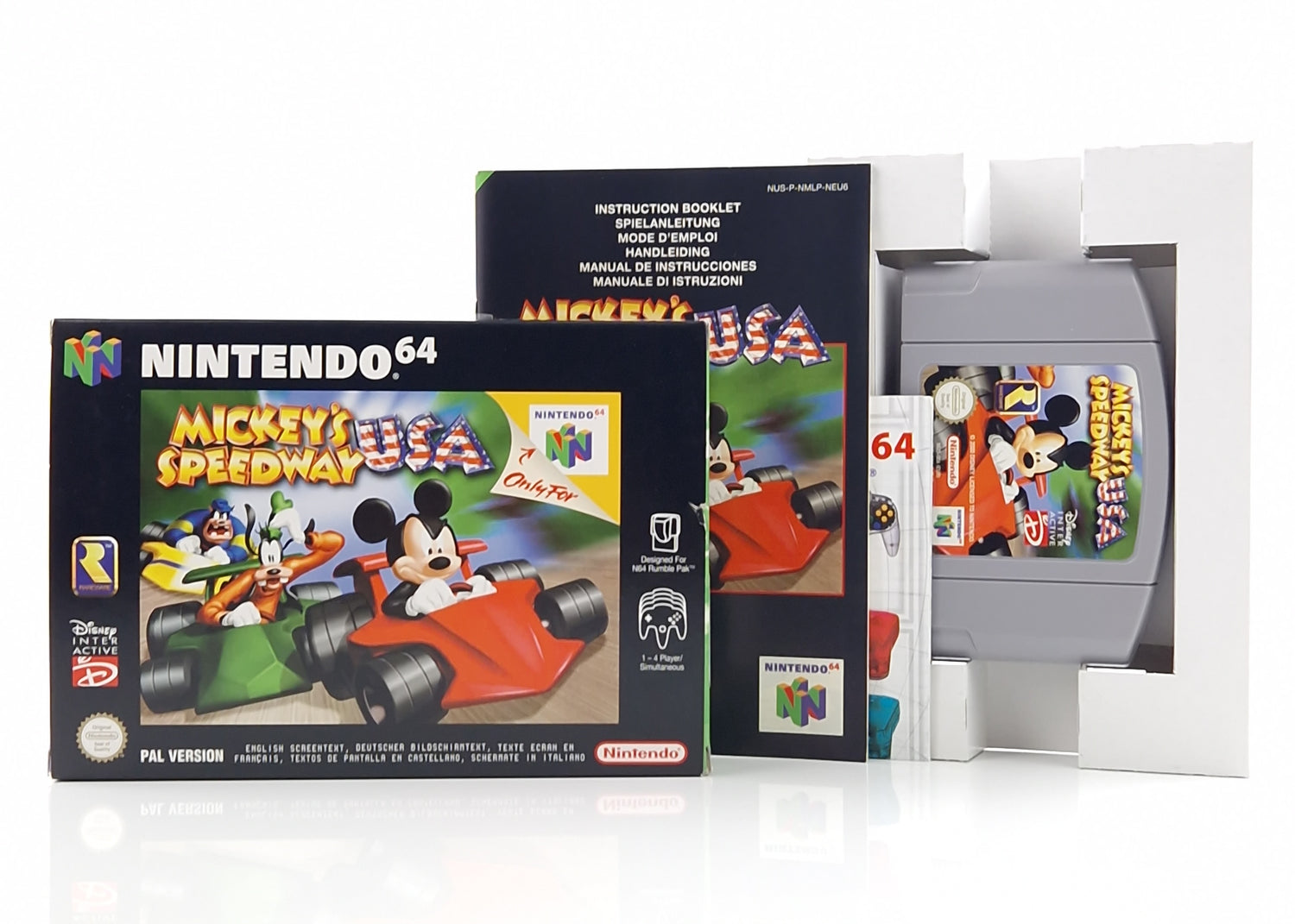 Nintendo 64 Spiel : Mickey´s Speedway USA - N64 Modul Anleitung OVP / PAL