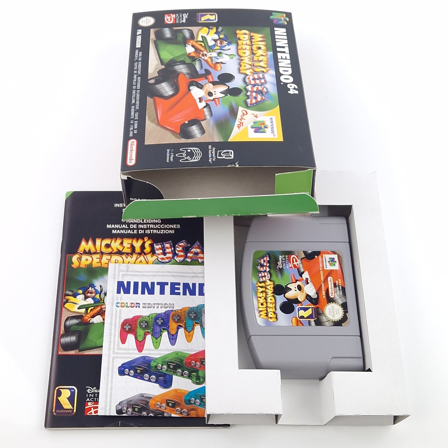 Nintendo 64 Spiel : Mickey´s Speedway USA - N64 Modul Anleitung OVP / PAL