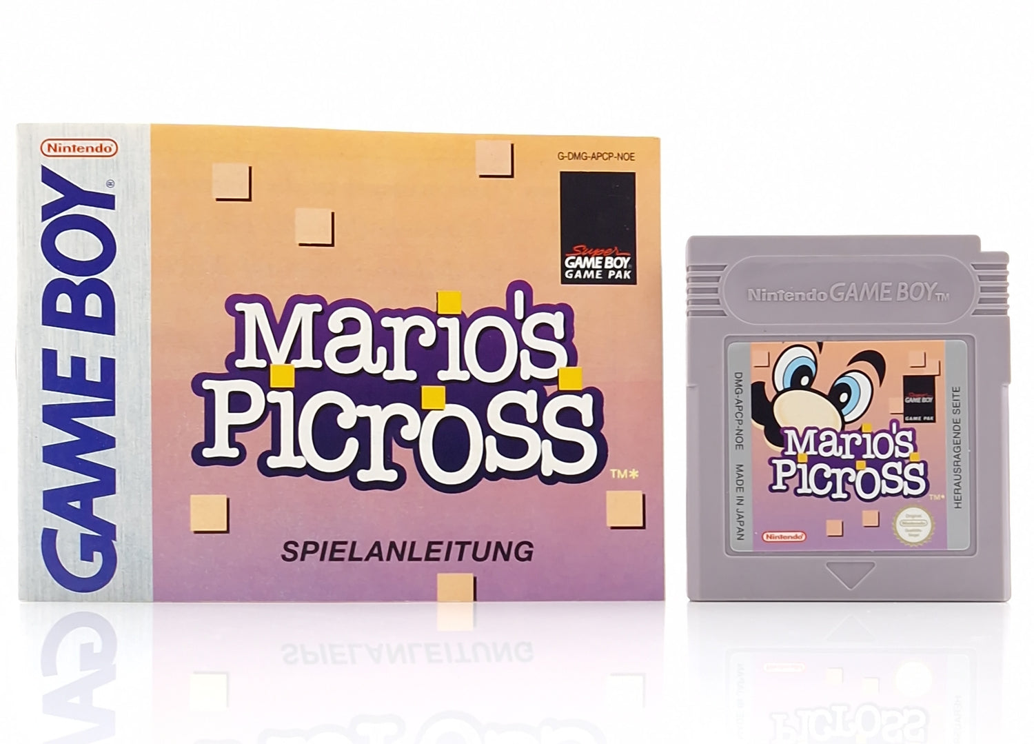 Nintendo Game Boy Classic Spiel : Mario Picross - Modul Anleitung / PAL NOE