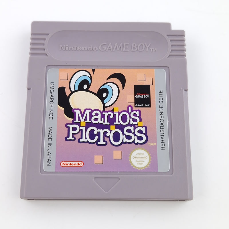 Nintendo Game Boy Classic Spiel : Mario Picross - Modul Anleitung / PAL NOE