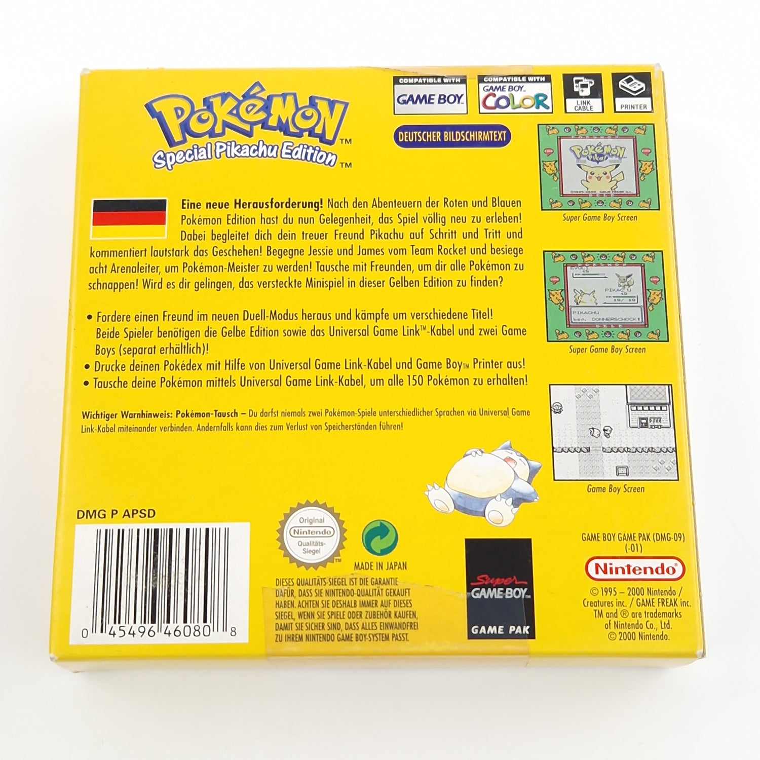 Nintendo Game Boy Classic Spiel : Pokemon Special Pikachu Edition - Gelbe OVP