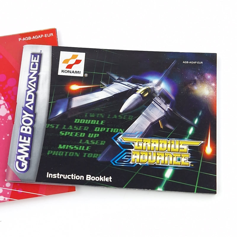 Nintendo Game Boy Advance Spiel : Gradius Advance - GBA Modul Anleitung OVP