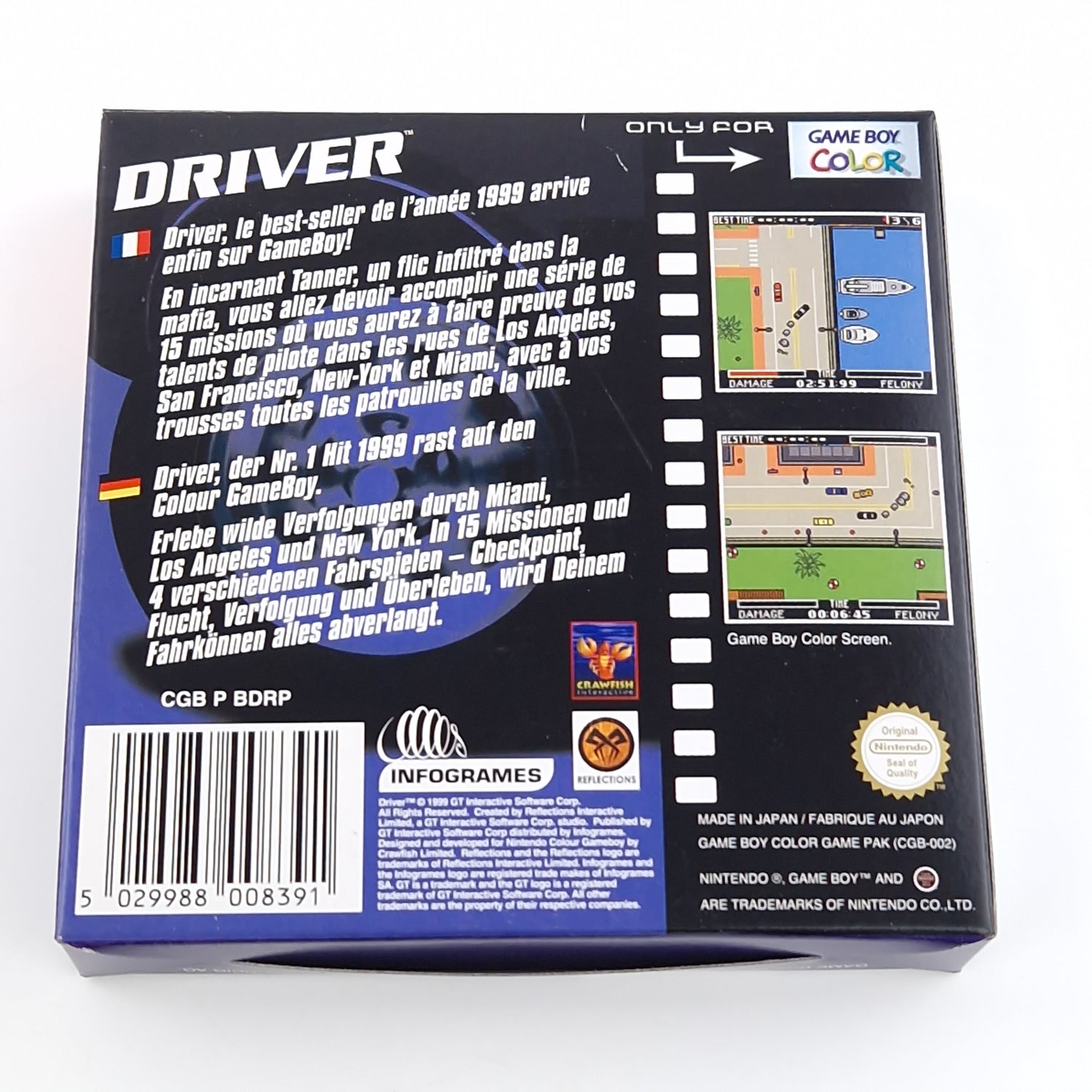 Nintendo Game Boy Color Spiel : Driver - Modul Anleitung OVP / GBC PAL