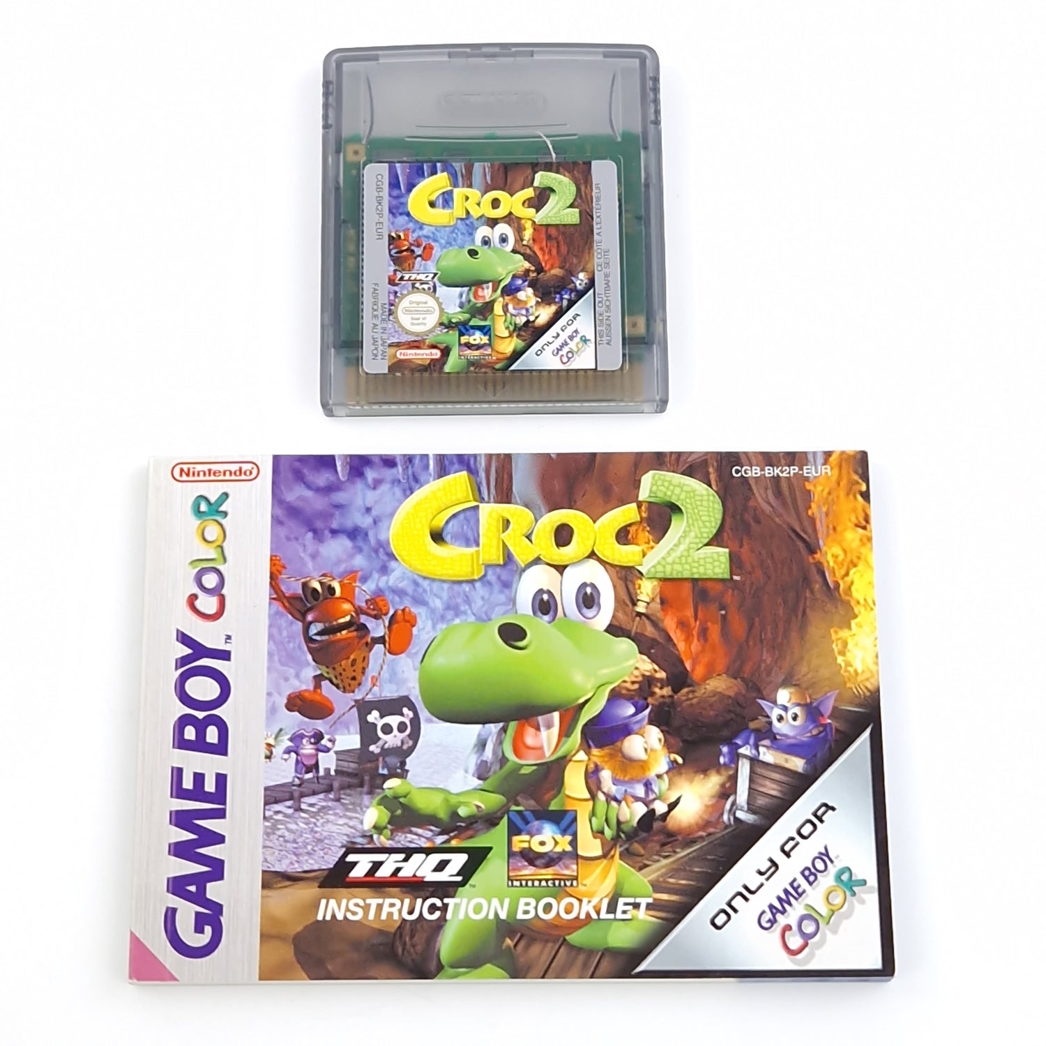 Nintendo Game Boy Color Spiel : Croc 2 - Modul Anleitung OVP / GBC PAL