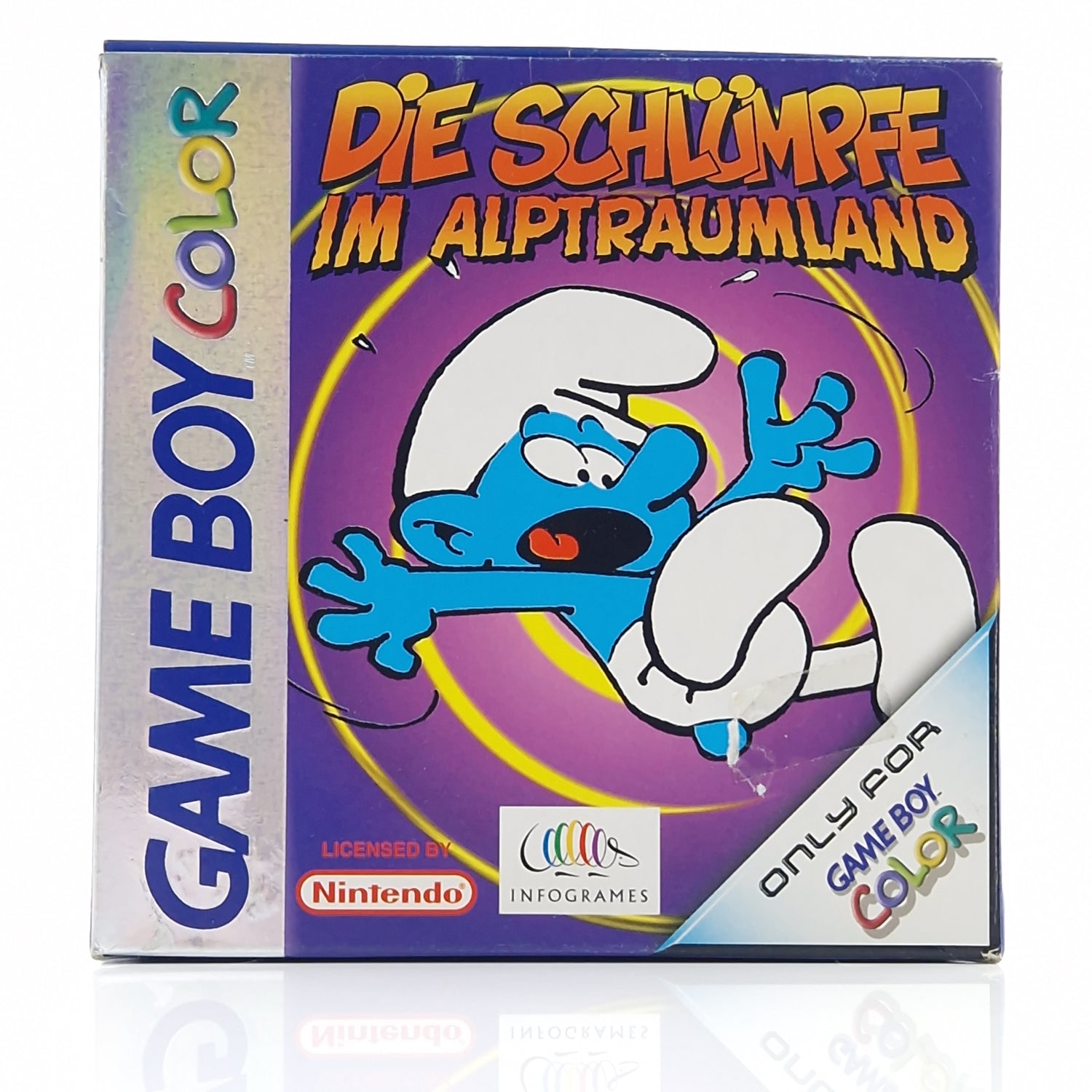 Nintendo Game Boy Color Spiel : Die Schlümpfe im Apltraumland - GBC OVP PAL