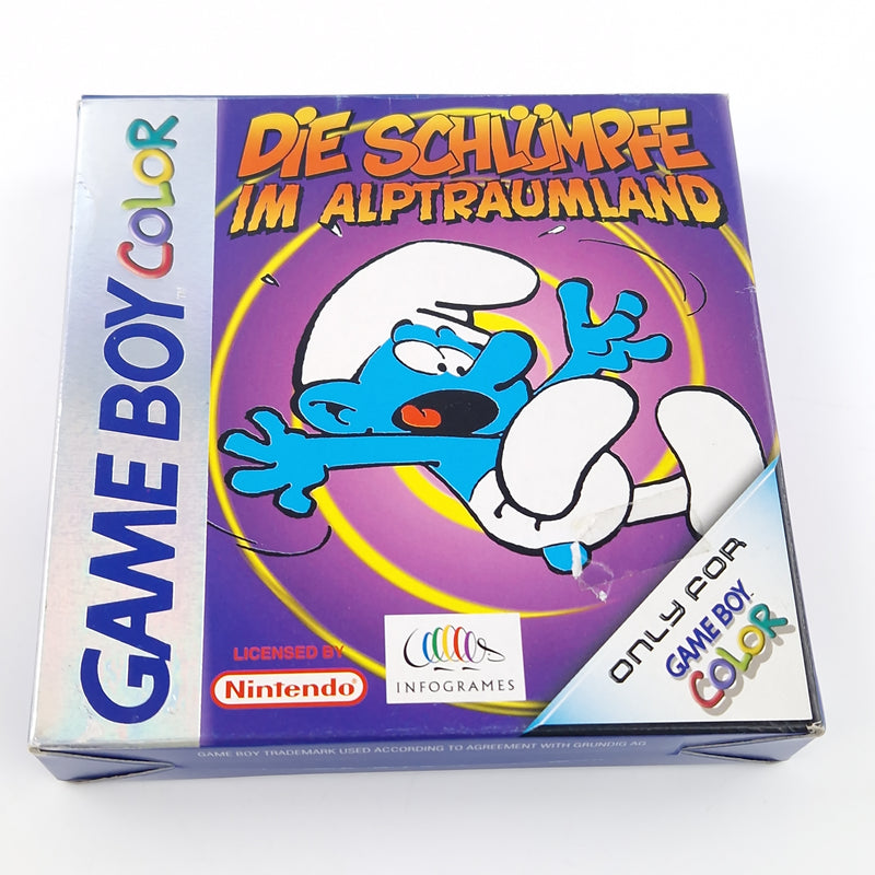 Nintendo Game Boy Color Spiel : Die Schlümpfe im Apltraumland - GBC OVP PAL