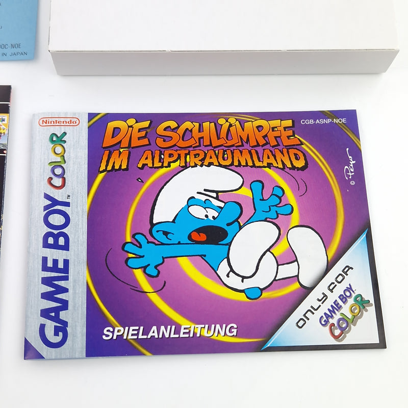 Nintendo Game Boy Color Spiel : Die Schlümpfe im Apltraumland - GBC OVP PAL