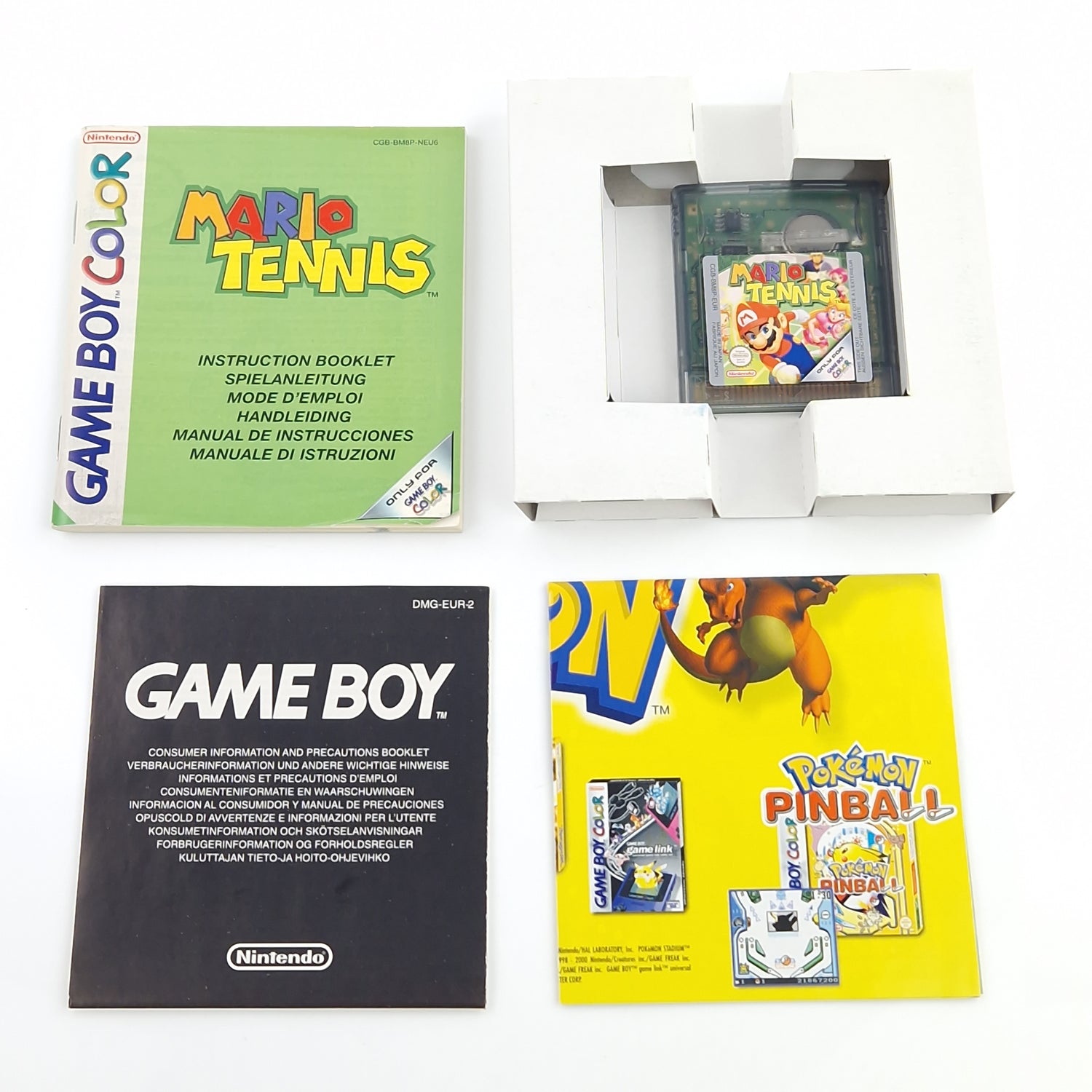 Nintendo Game Boy Color Spiel : Mario Tennis - Modul Anleitung OVP / GBC PAL 01