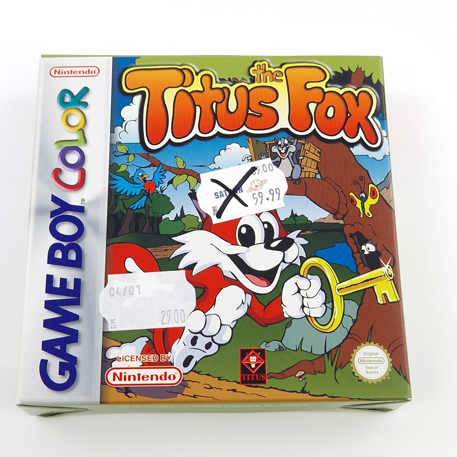 Nintendo Game Boy Color Spiel : The Titus Fox - Modul Anleitung OVP / GBC PAL