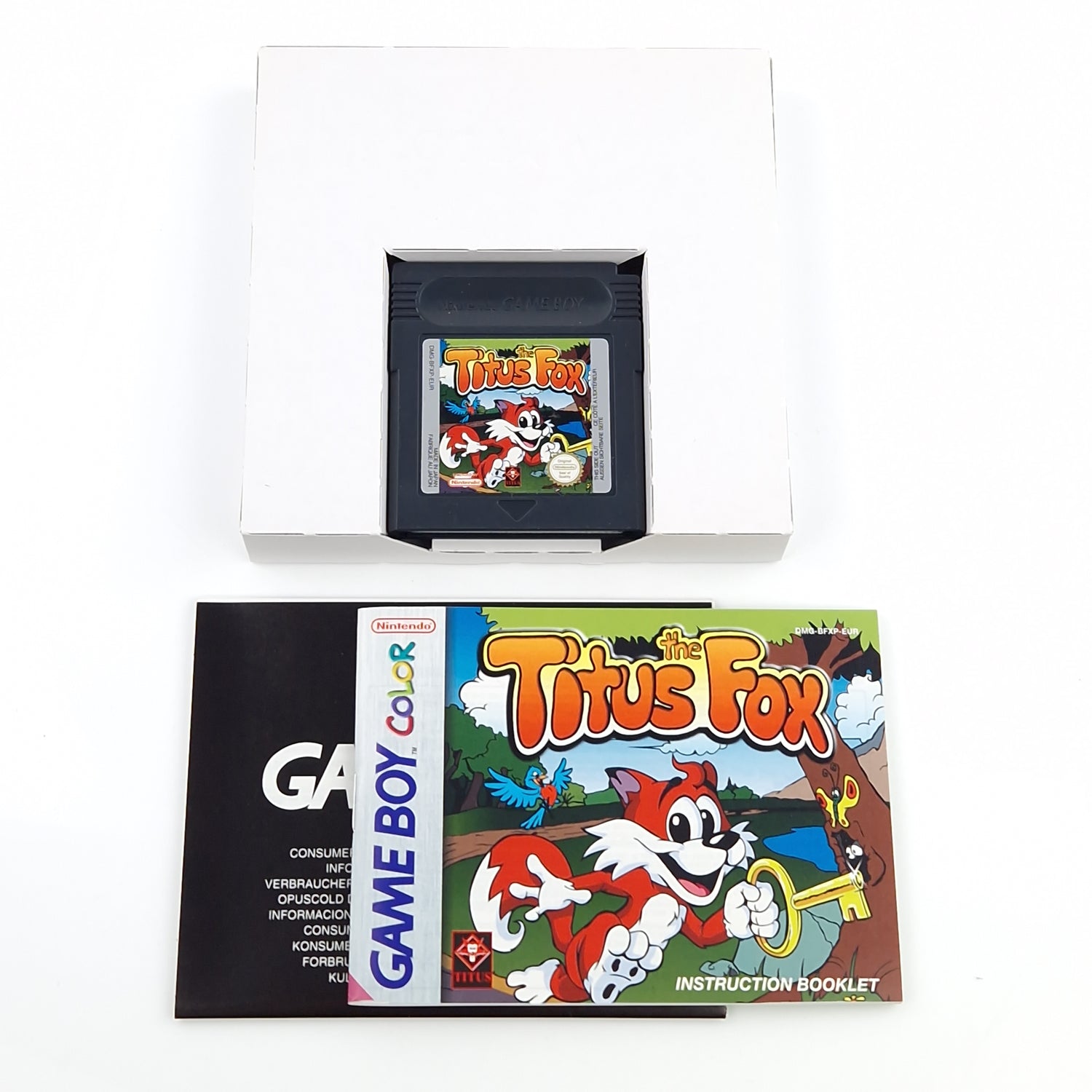 Nintendo Game Boy Color Spiel : The Titus Fox - Modul Anleitung OVP / GBC PAL