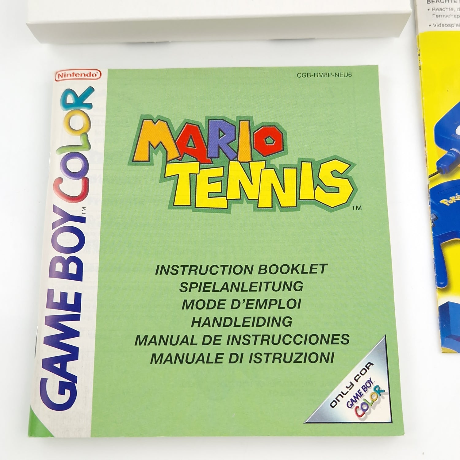 Nintendo Game Boy Color Spiel : Mario Tennis - Modul Anleitung OVP / PAL GBA 02