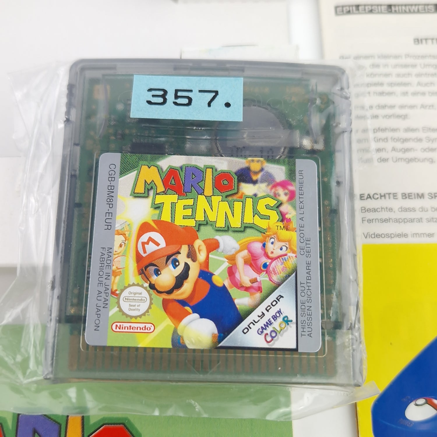 Nintendo Game Boy Color Spiel : Mario Tennis - Modul Anleitung OVP / PAL GBA 02