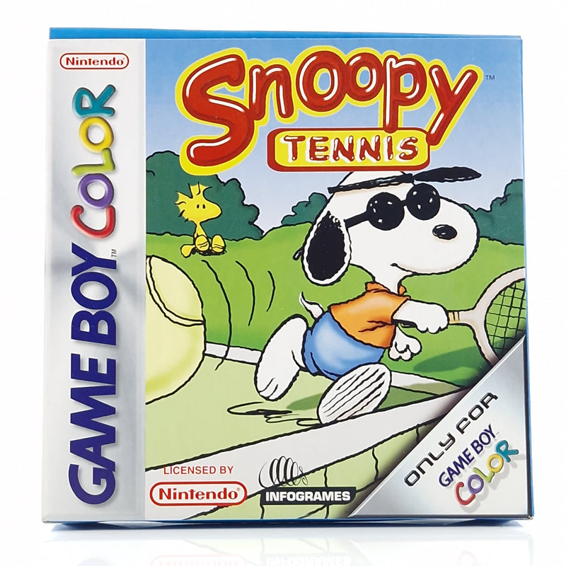 Nintendo Game Boy Color Spiel : Snoopy Tennis - GBC Modul Anleitung OVP PAL