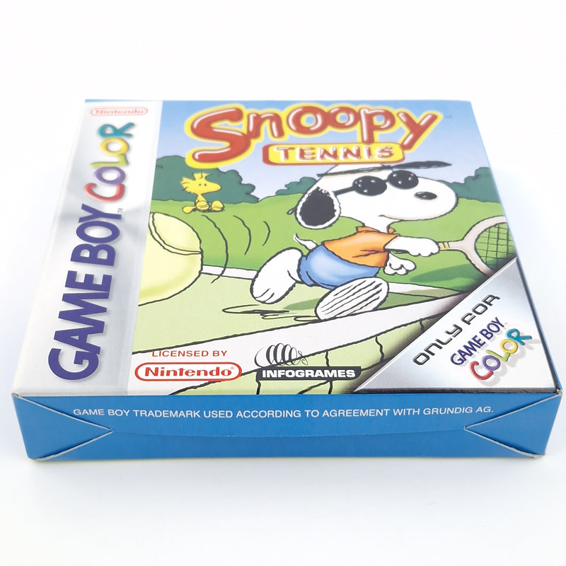 Nintendo Game Boy Color Spiel : Snoopy Tennis - GBC Modul Anleitung OVP PAL