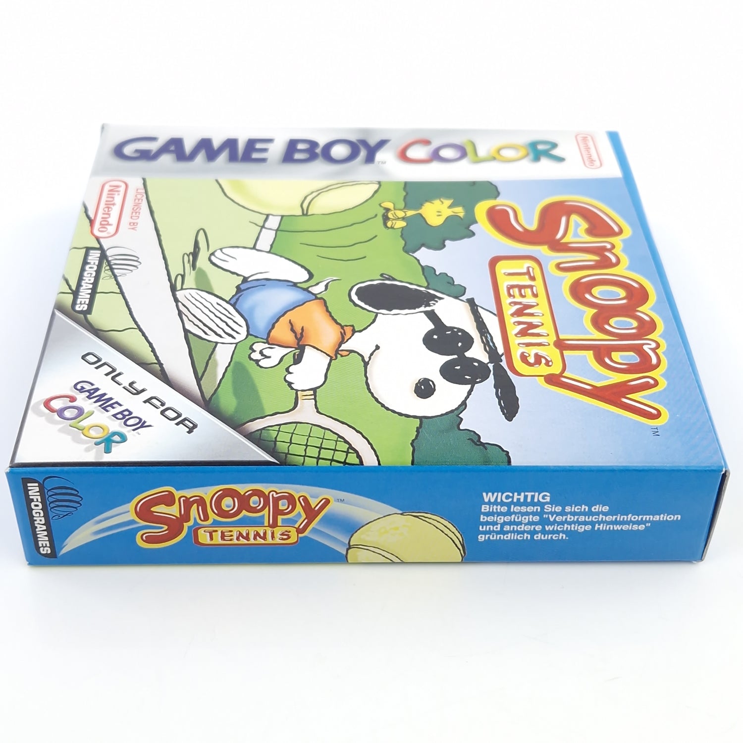 Nintendo Game Boy Color Spiel : Snoopy Tennis - GBC Modul Anleitung OVP PAL