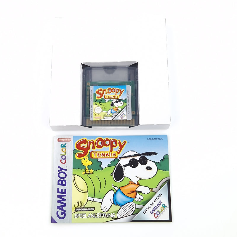 Nintendo Game Boy Color Spiel : Snoopy Tennis - GBC Modul Anleitung OVP PAL