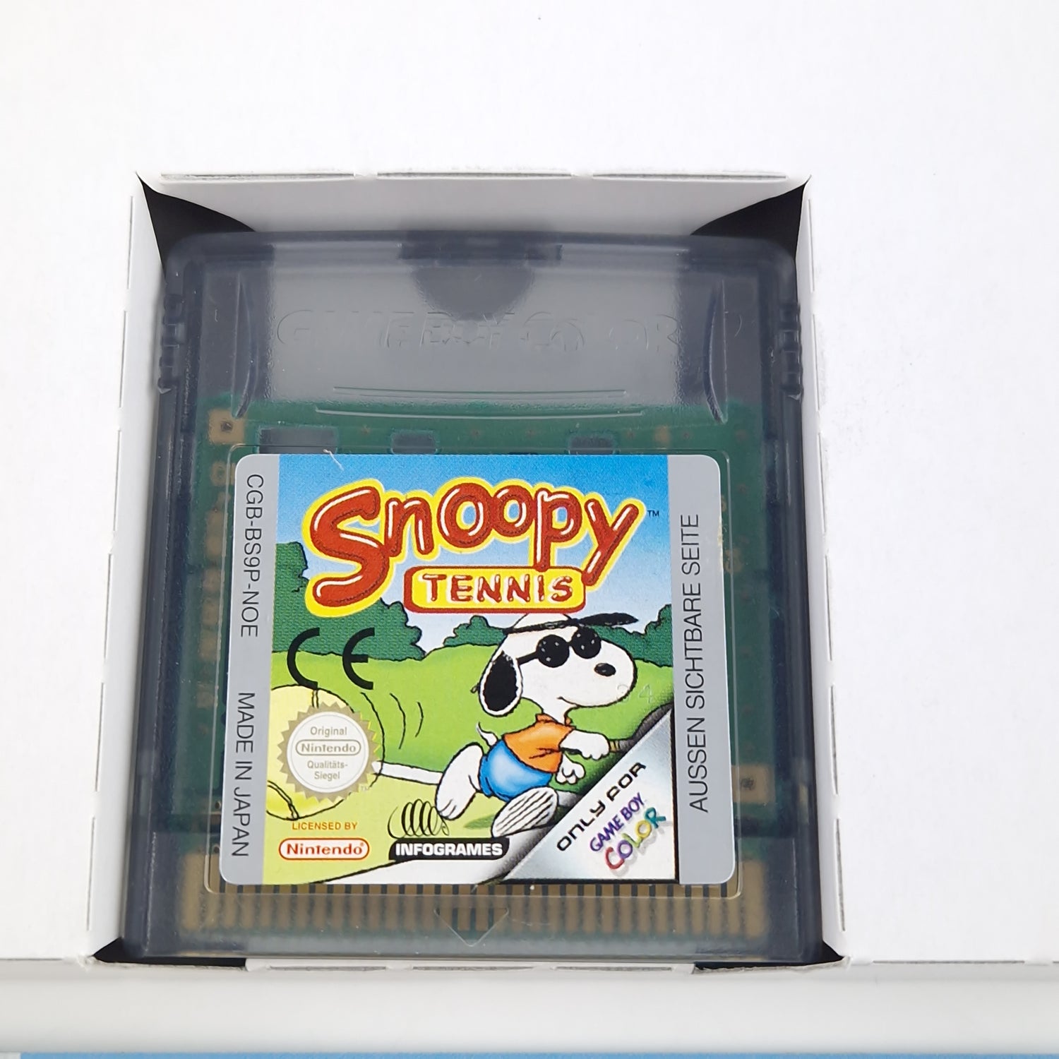 Nintendo Game Boy Color Spiel : Snoopy Tennis - GBC Modul Anleitung OVP PAL