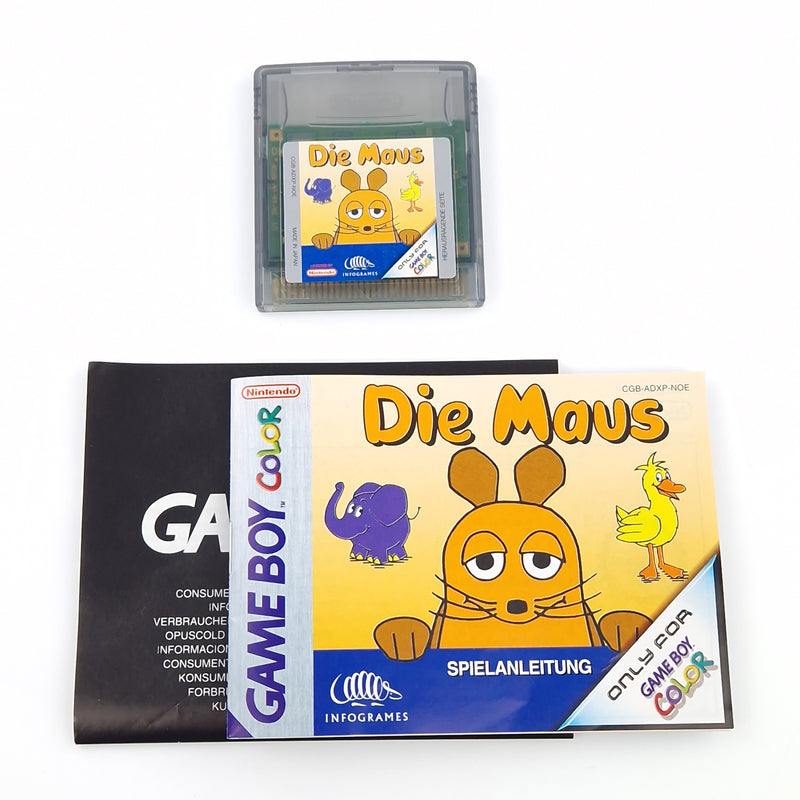 Nintendo Game Boy Color Spiel : Die Maus - GBC Modul Anleitung OVP PAL