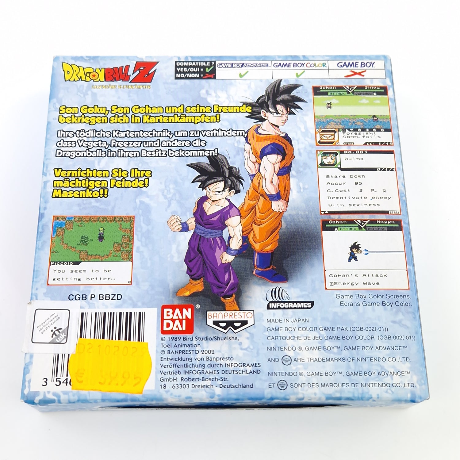 Nintendo Game Boy Color Spiel : Dragonball Z Legendäre Superkämpfer - GBC OVP