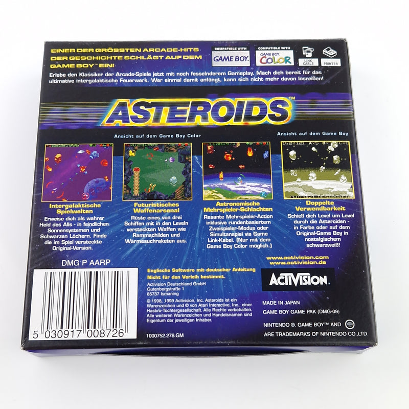 Nintendo Game Boy Color Spiel : Asteroids - GBC Modul Anleitung OVP PAL