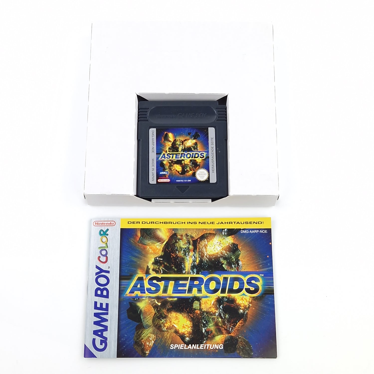 Nintendo Game Boy Color Spiel : Asteroids - GBC Modul Anleitung OVP PAL