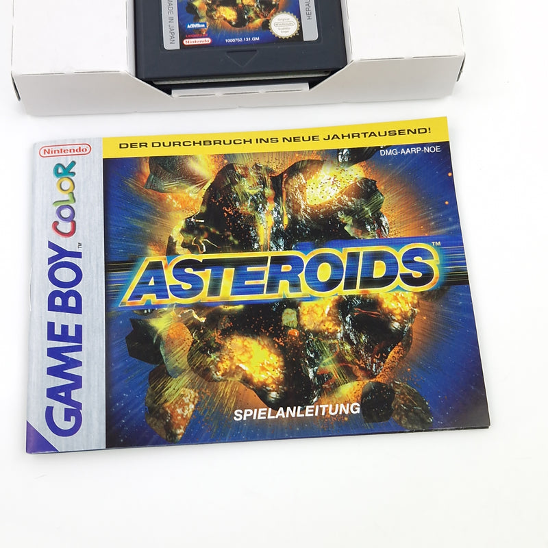 Nintendo Game Boy Color Spiel : Asteroids - GBC Modul Anleitung OVP PAL