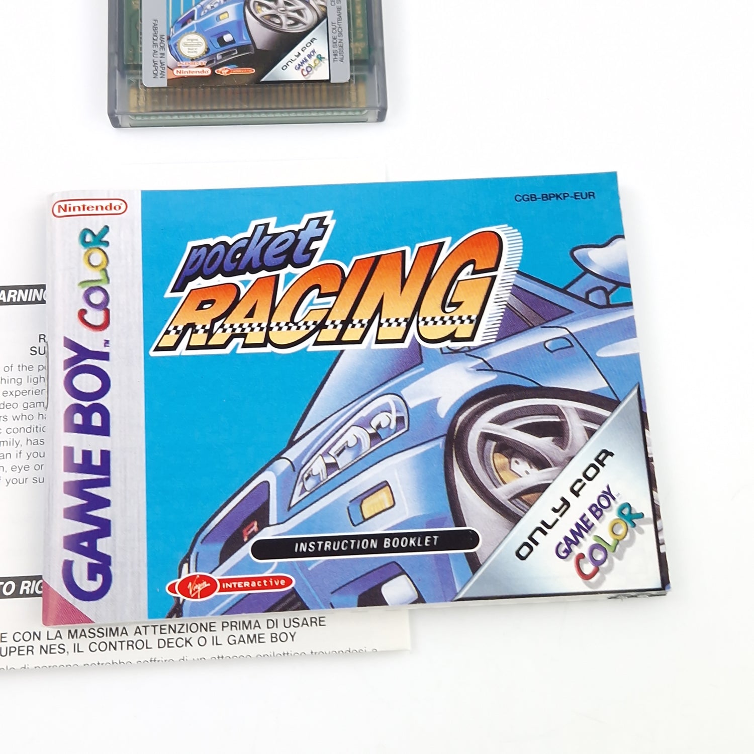 Nintendo Game Boy Color Spiel : Pocket Racing - GBC Modul Anleitung OVP PAL