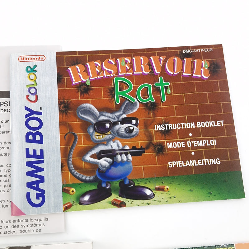 Nintendo Game Boy Color Spiel : Reservoir Rat - GBC Modul Anleitung OVP PAL