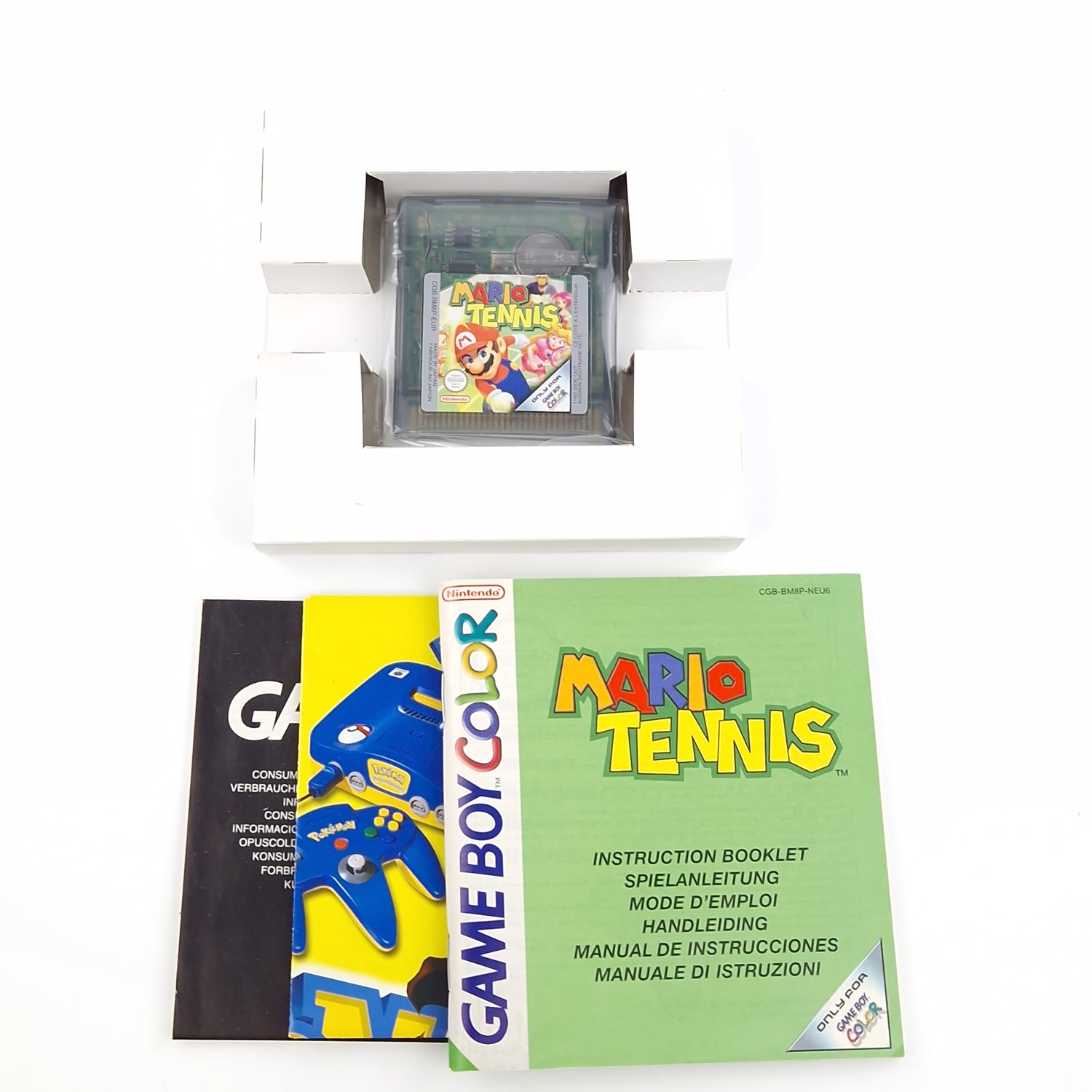 Nintendo Game Boy Color Spiel : Mario Tennis - GBC Modul Anleitung OVP PAL 03