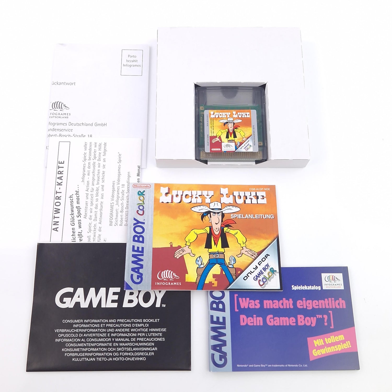 Nintendo Game Boy Color Spiel : Lucky Luke - Modul Anleitung OVP / PAL GBA