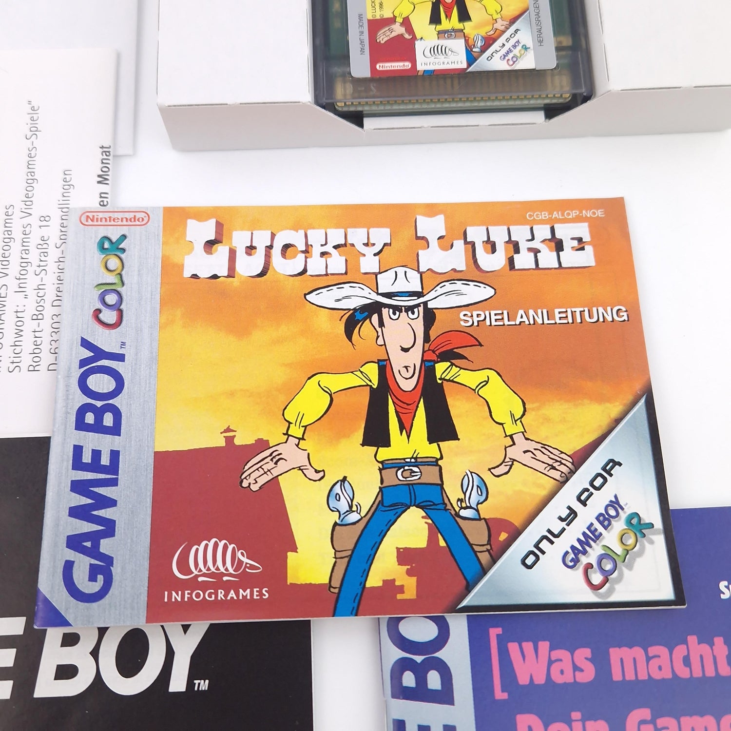 Nintendo Game Boy Color Spiel : Lucky Luke - Modul Anleitung OVP / PAL GBA