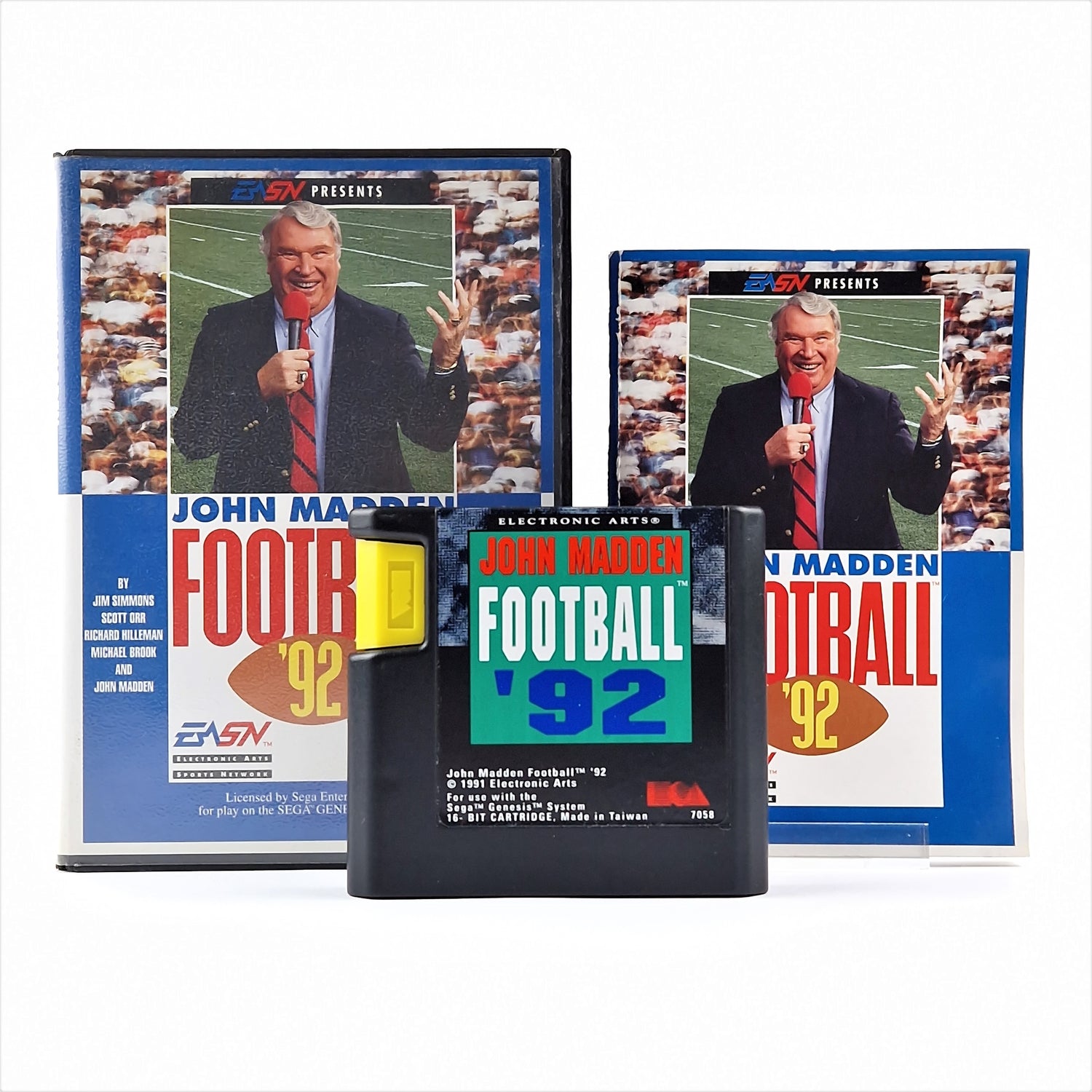 Sega Genesis Spiel : John Madden Football 92 - OVP Anleitung USA Mega Drive