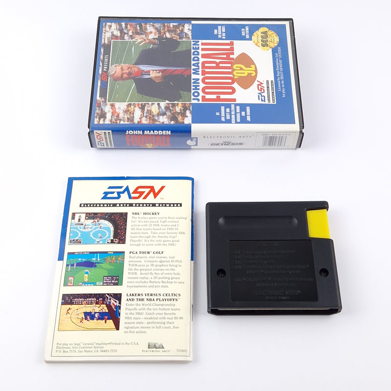 Sega Genesis Spiel : John Madden Football 92 - OVP Anleitung USA Mega Drive