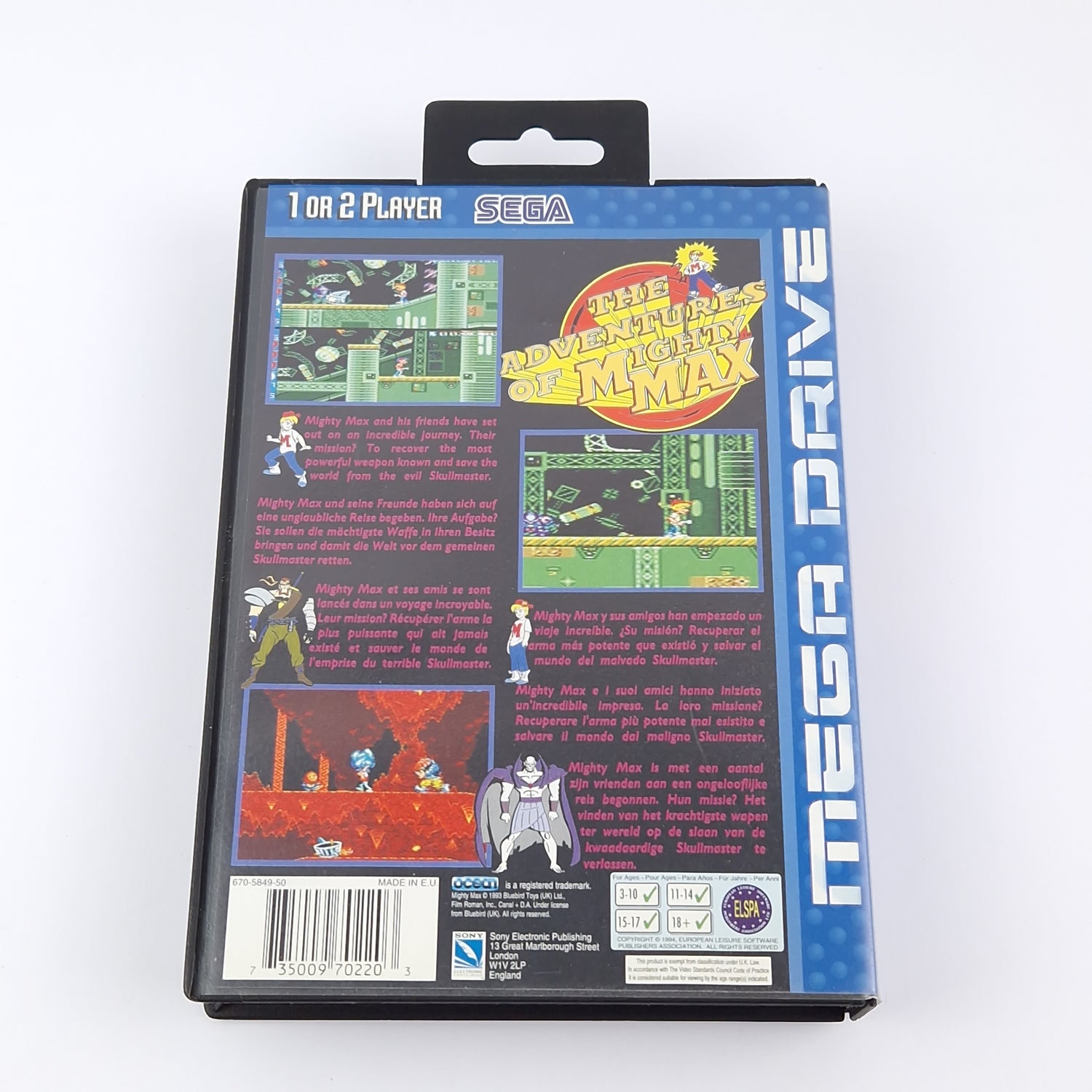 Sega Mega Drive Spiel : The Adventures of Mighty Max - OVP Anleitung MD 16-Bit