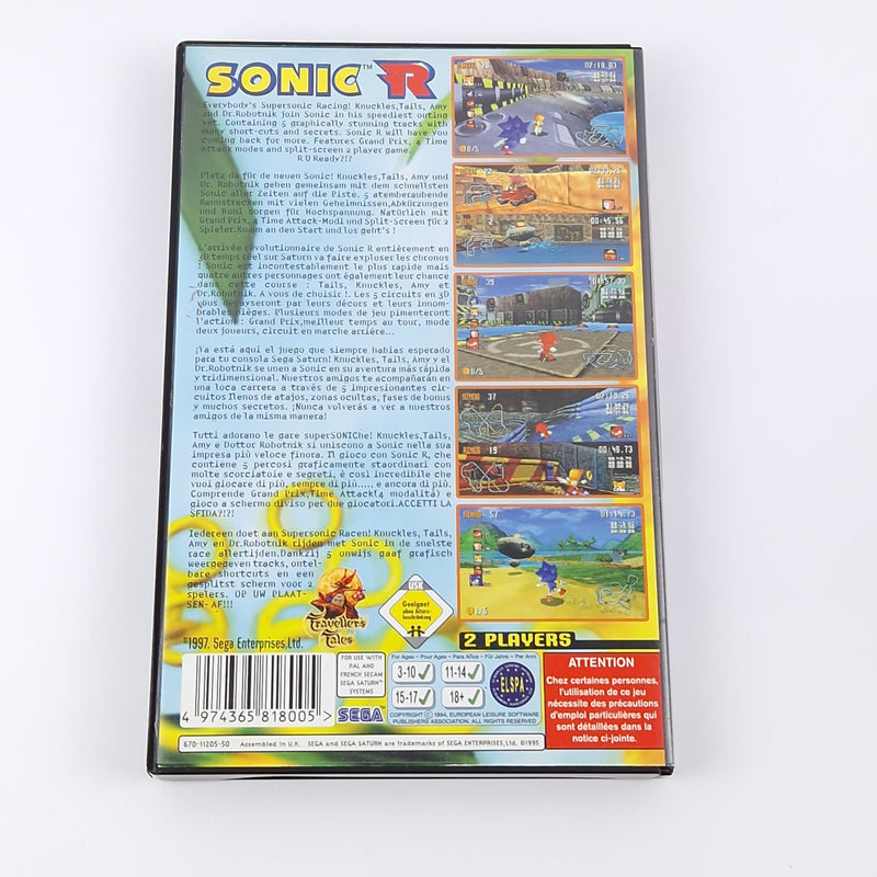 Sega Saturn Game: Sonic R - OVP Instructions CD | Sonic The Hedgehog PAL Game