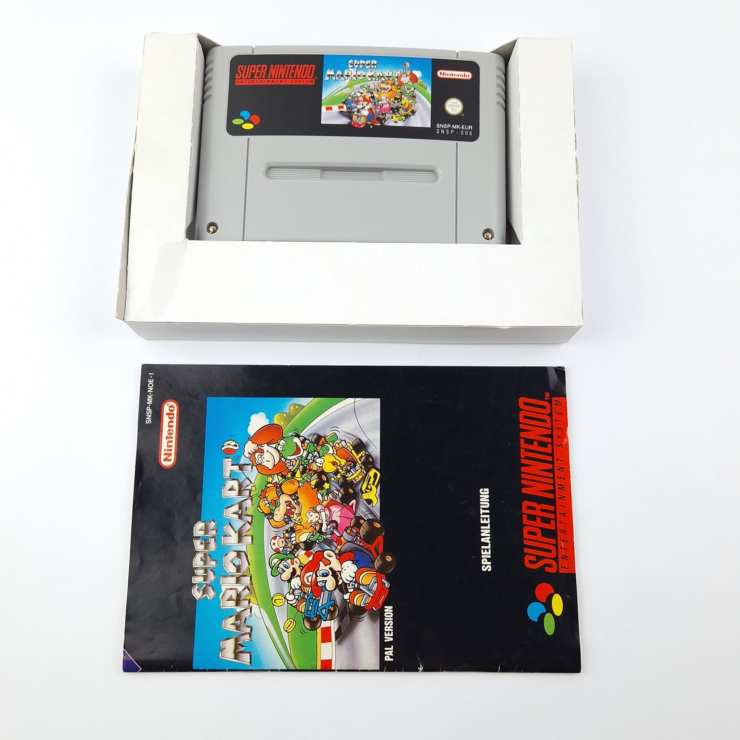 Super Nintendo Spiel : Super Mario Kart - OVP Anleitung Modul | SNES PAL NOE