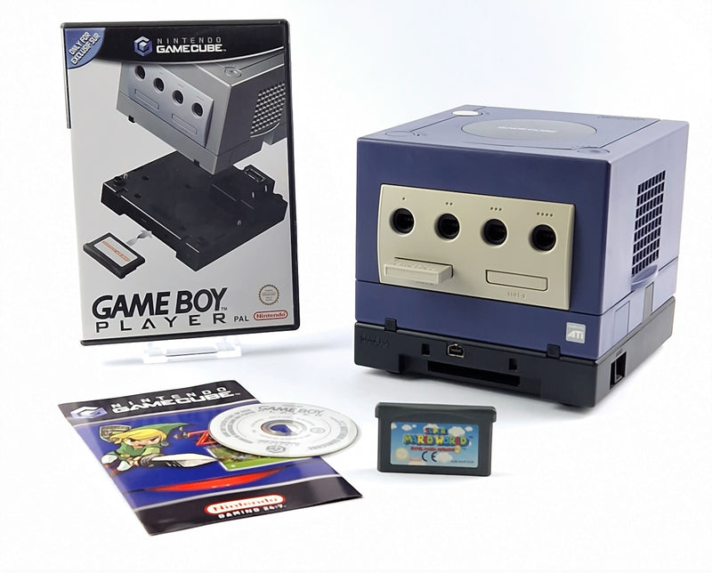 Nintendo Gamecube console with Game Boy Player &amp; Super Mario World GBA Advance