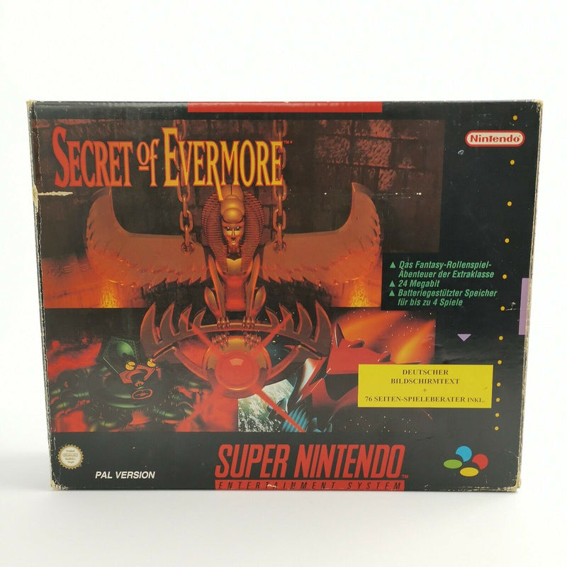 Super Nintendo game "Secret of Evermore" SNES | Original packaging Big Box RPG | PAL NOE