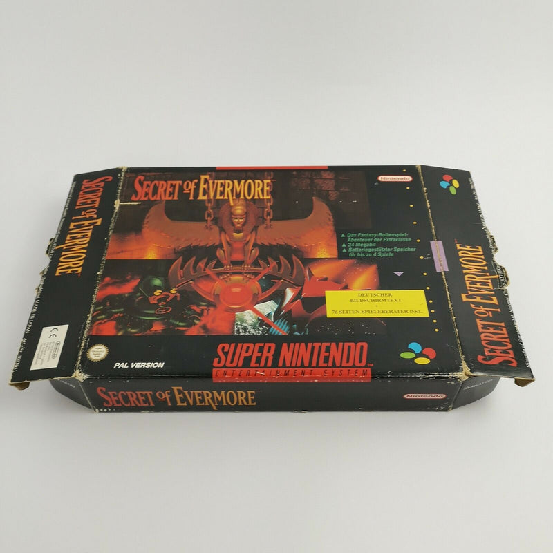 Super Nintendo game "Secret of Evermore" SNES | Original packaging Big Box RPG | PAL NOE