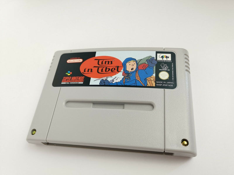 Super Nintendo game "Tintin in Tibet" Snes | Original packaging | Pal | NOE-1