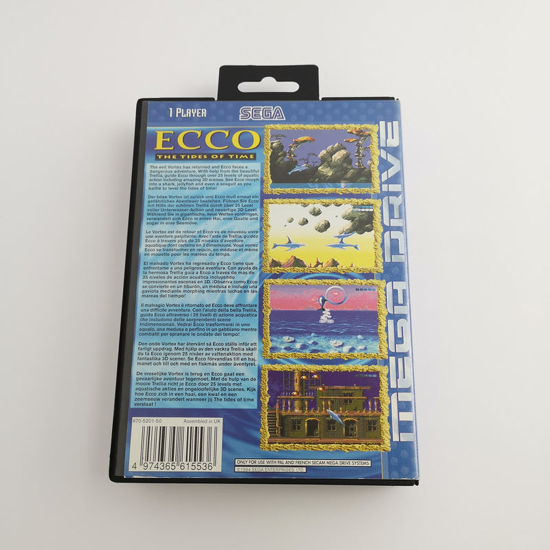 Sega Mega Drive Spiel " Ecco The Tides of Time " MD The Dolphin | OVP PAL