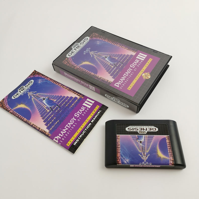 Sega Genesis Spiel " Phantasy Star III 3 Generations of Doom " MD| OVP NTSC-U/C