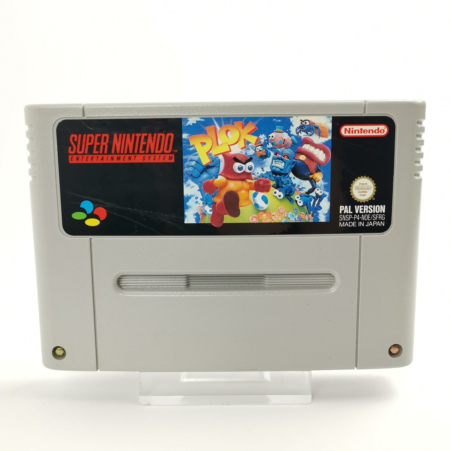 Super Nintendo Game: Plok | SNES module cartridge - PAL NOE / SFRG