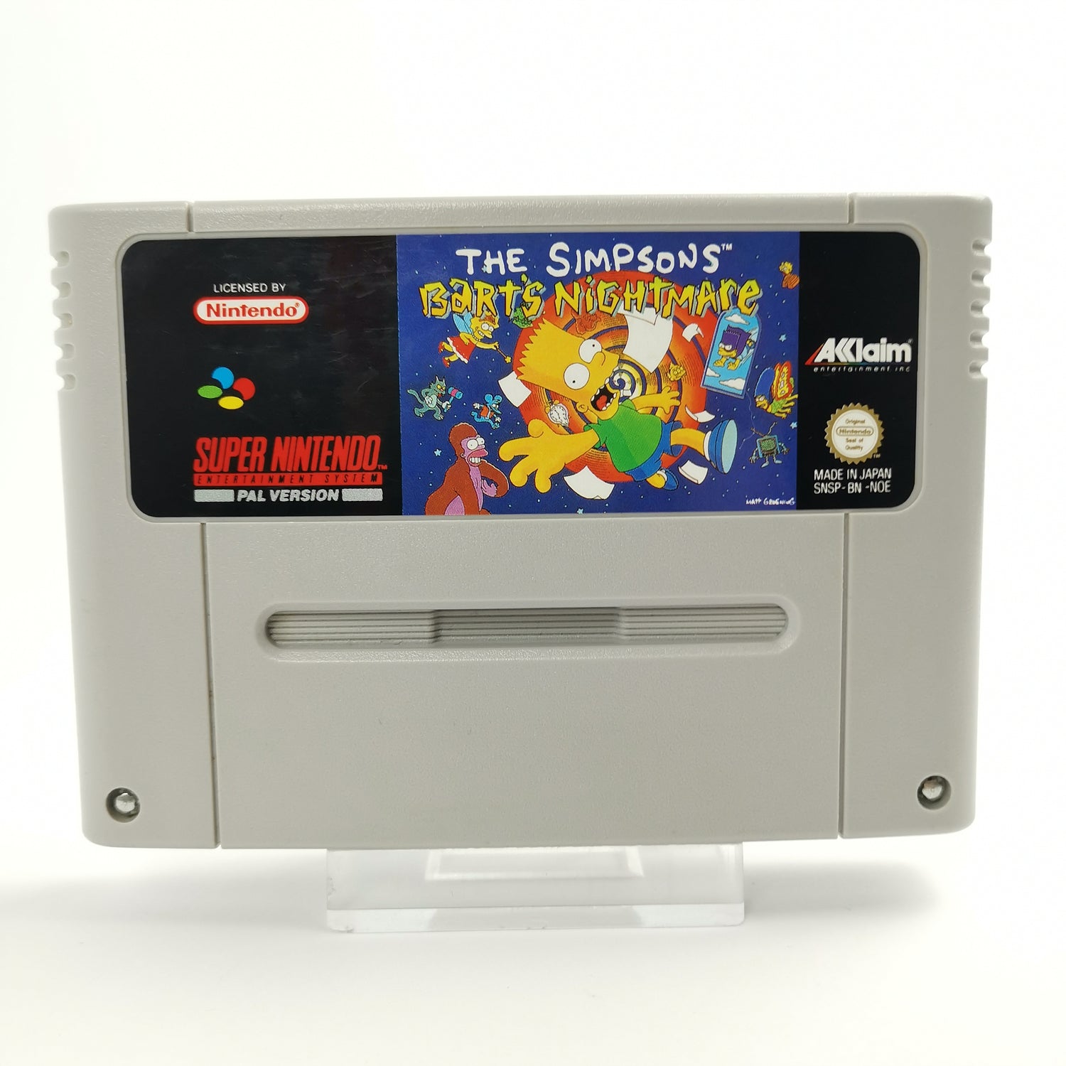 Super Nintendo Game: The Simpsons Bart's Nightmare | SNES module - PAL NOE