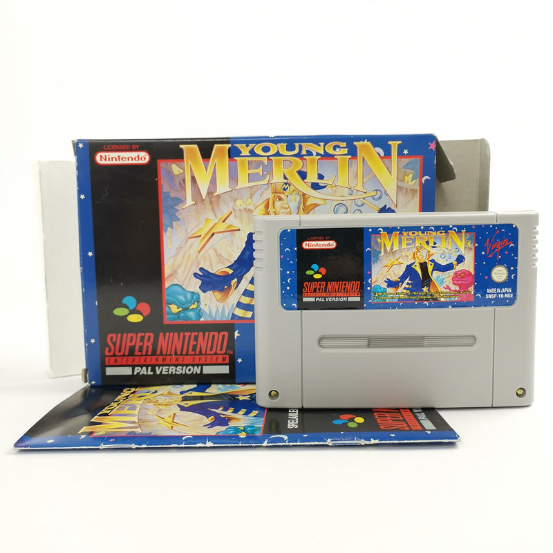 Super Nintendo Game: Young Merlin | SNES OVP - PAL Version NOE