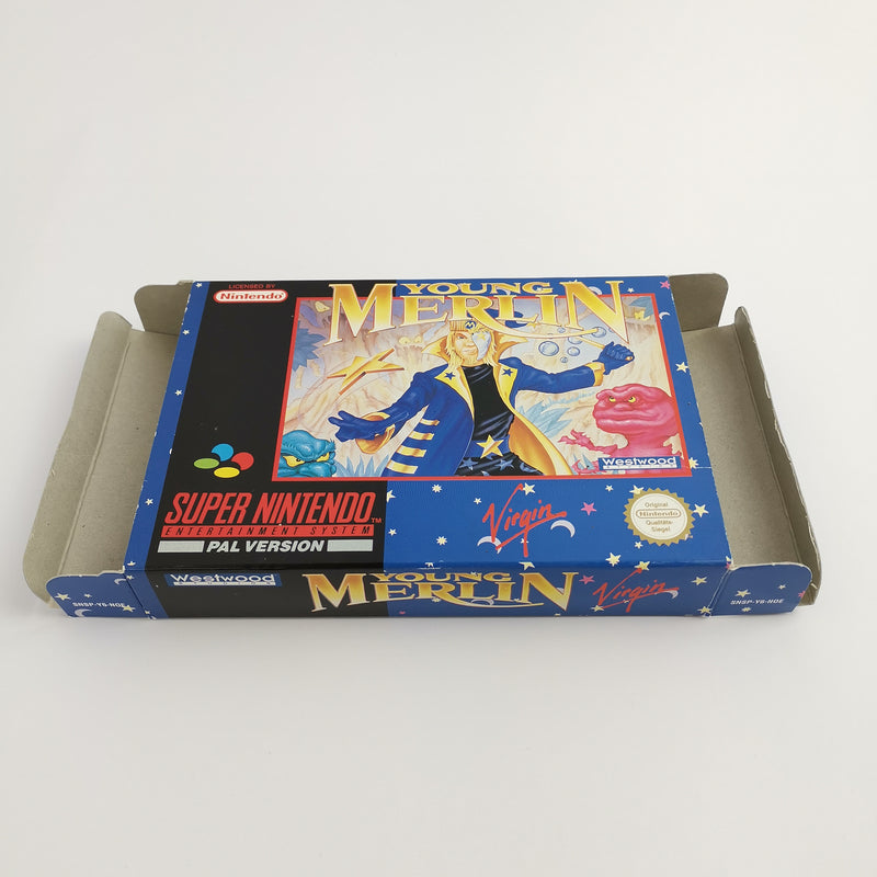 Super Nintendo Game: Young Merlin | SNES OVP - PAL Version NOE