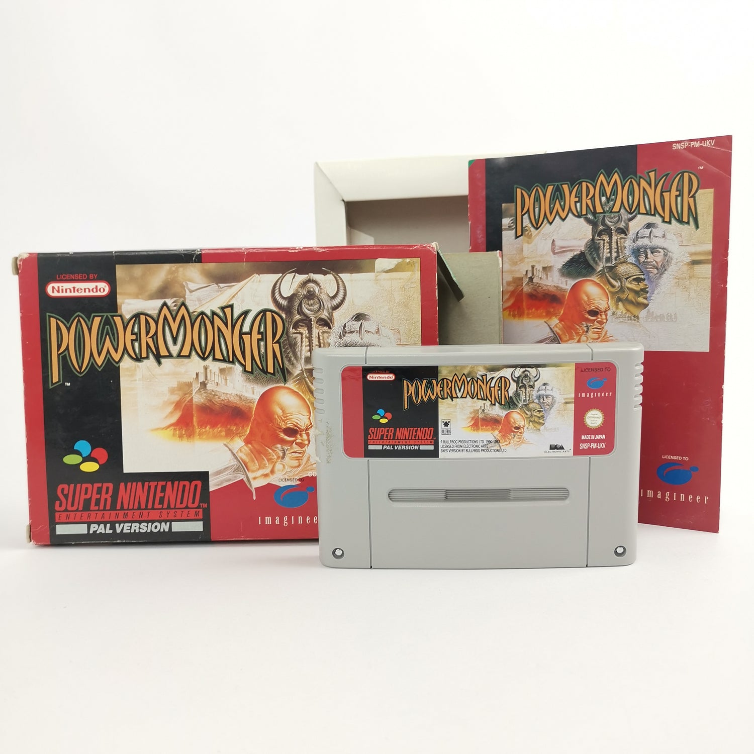 Super Nintendo Game: Power Monger | Snes Powermonger - OVP PAL UKV